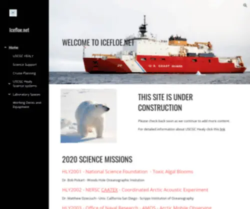 Icefloe.net(USCG Icebreaker Science Operations) Screenshot