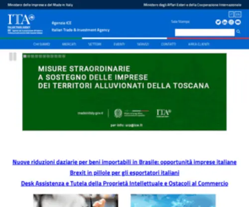 Ice.gov.it(Agenzia ICE) Screenshot