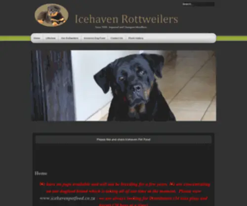Icehaven.co.za(Icehaven Rottweilers (Breeding since 2000)) Screenshot