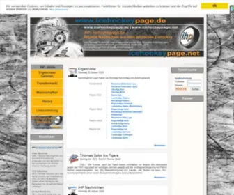 Icehockeypage.net(Startseite) Screenshot