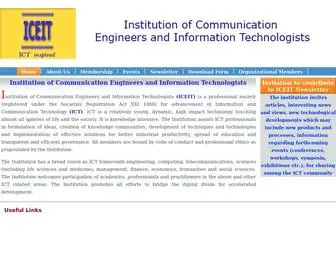 Iceit.org.in(Institution of Communication Engineers and Information Technologists) Screenshot