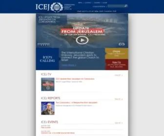 Icej.org(The International Christian Embassy Jerusalem) Screenshot
