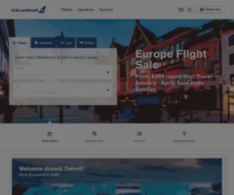 Icelandair.us(Flights to Iceland & Europe via Reykjavik) Screenshot