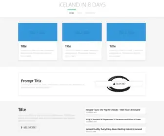 Icelandin8Days.com(Iceland In 8 Days) Screenshot