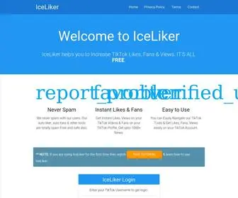 Iceliker.com(TikTok Auto Liker) Screenshot