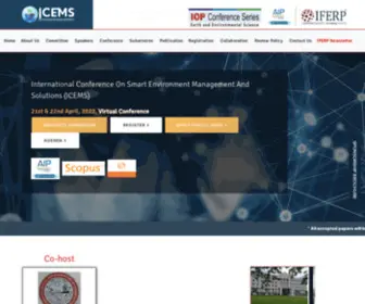 Icems.in(International Conference On Smart Environment Management And Solutions (ICEMS) Screenshot