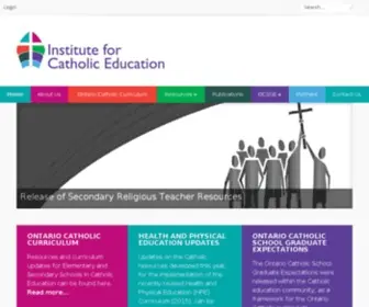 Iceont.ca(Institute for Catholic Education) Screenshot