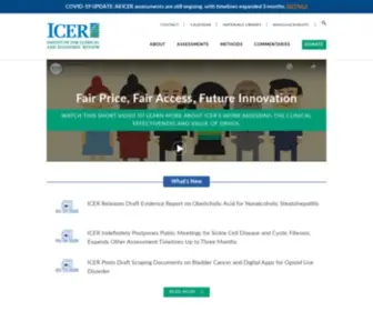Icer-Review.org(Working Towards Fair Pricing) Screenshot