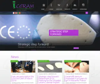 Iceram.fr(Implants de haute technologie) Screenshot