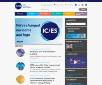 Ices.on.ca(Institute for Clinical Evaluative Sciences (ICES)) Screenshot