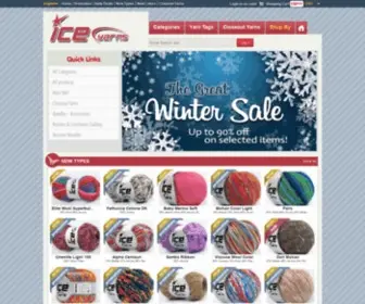 Iceyarns.com(Ice Yarns Online Yarn Store) Screenshot