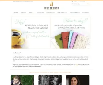 Iceydesigns.com(Web Design and Hand Lettered Journals) Screenshot