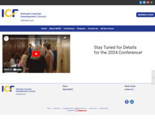 ICF-Midwest.com(Midwest Coaches Development Council) Screenshot