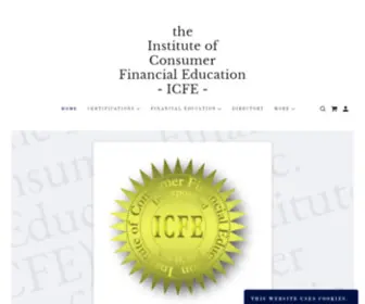 Icfe.org(The Institute of Consumer Financial Education) Screenshot