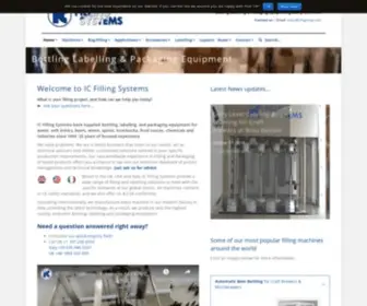 Icfillingsystems.com(Suppliers of Bottling Canning Capping Labelling Packaging UK USA Italy) Screenshot