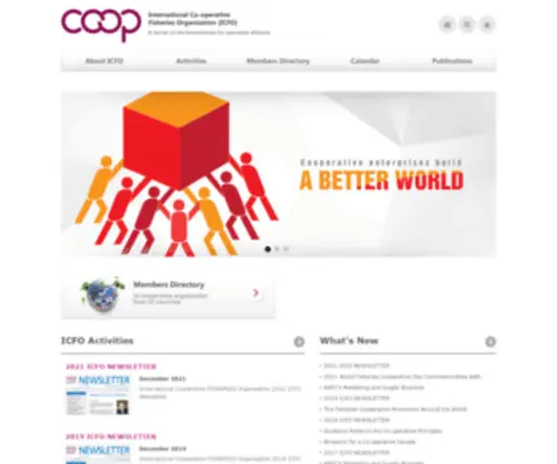 Icfo.coop(International Cooperative fisheries Organisation) Screenshot