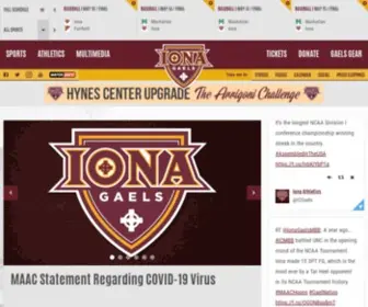 Icgaels.com(Iona College Athletics) Screenshot