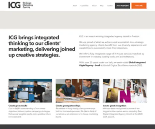 ICG.agency(Digital, Design, PR & Creative Agency in Preston) Screenshot