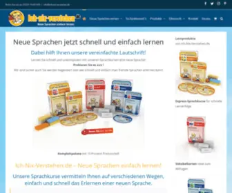 ICH-Nix-Verstehen.de(Ich-Nix-Verstehen Neue Sprachen einfach lernen) Screenshot