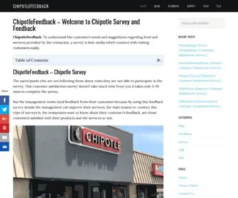 Ichipotlefeedback.com(ChipotleFeedback) Screenshot