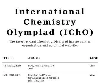 Icho-Official.org(International Chemistry Olympiad) Screenshot