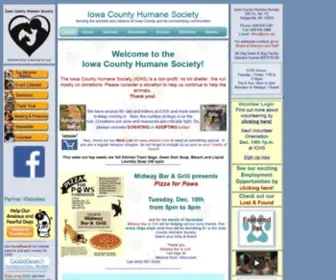 ICHS.net(Iowa County Humane Society) Screenshot