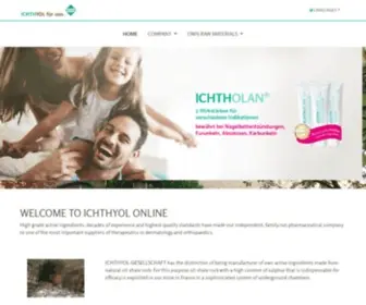 Ichthyol.com(ICHTHYOL ENGLISH) Screenshot