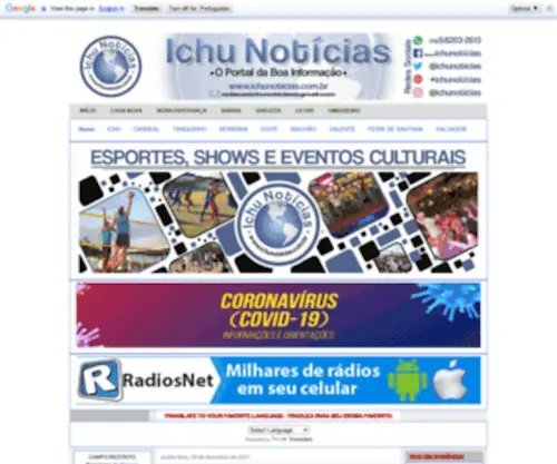 Ichunoticias.com.br(Ichu Notícias) Screenshot