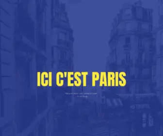 Icicestparis.fr(Ici c'est Paris) Screenshot