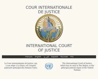 ICJ-Cij.org(Cour internationale de Justice) Screenshot