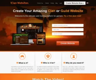 Iclanwebsites.com(Guild Website & Clan Hosting) Screenshot