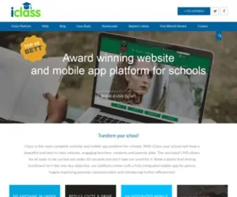 Iclasscms.com(The Number 1 website and mobile app solution for schools) Screenshot
