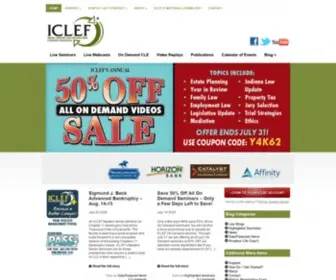 Iclef.org(ICLEF CLE Seminars) Screenshot