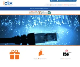 Iclix.co.za(Fibre, Wireless, LTE-A, ADSL & Voice) Screenshot