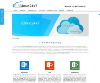 Icloud24X7.com(Web Hosting Company) Screenshot