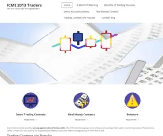 Icme2013.org(Trading Competitions) Screenshot