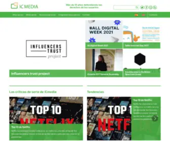 Icmedianet.org(Desarrollo de asociaciones autonómicas) Screenshot
