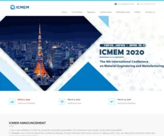 Icmem.org(ICMEM 2021) Screenshot