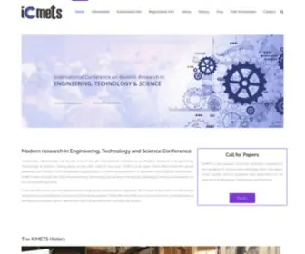 Icmets.org(4th International Conference on Modern research in Engineering) Screenshot