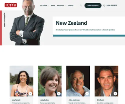 Icmi.co.nz(Speakers Bureau New Zealand ICMI) Screenshot