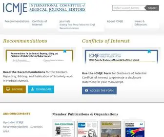 Icmje.org(Icmje) Screenshot