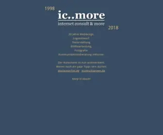 Icmore.de(20 Jahre ic..more) Screenshot