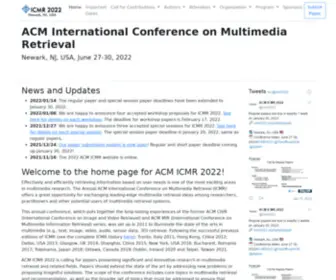 ICMR2022.org(ACM ICMR 2022) Screenshot