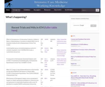 ICMWK.com(Keeping current in Intensive Care Medicine) Screenshot