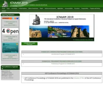 Icnaam.org(ICNAAM 2021) Screenshot