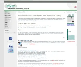 ICNDT.org(The World Organisation for NDT) Screenshot