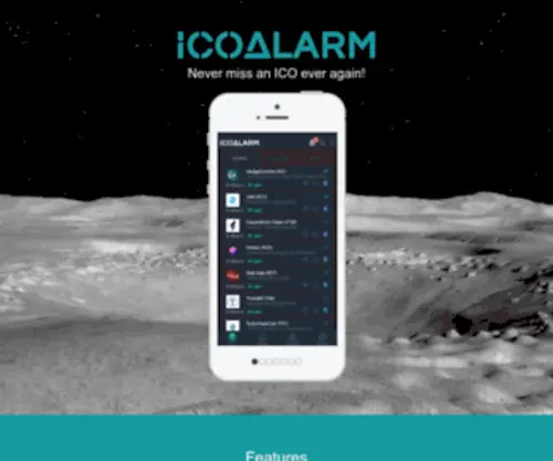 Icoalarmapp.com(Never miss an ICO ever again.ICOAlarm) Screenshot