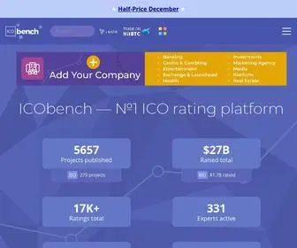 Icobench.com(ICO Calendar & Upcoming ICOs 2023) Screenshot