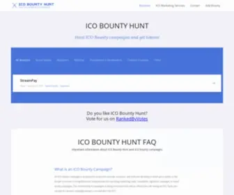 Icobountyhunt.com(Hunt ICO Bounty) Screenshot