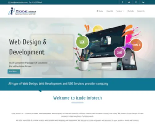 Icodeinfotech.com(Icode infotech) Screenshot